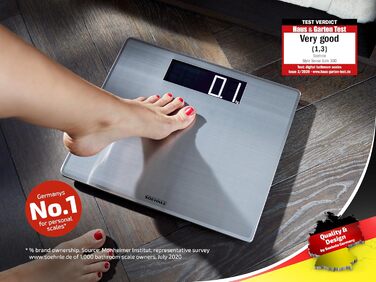 Електронна вага Soehnle Style Sense Safe 300 з великою LCD, нержавіюча сталь, антивідбиткова поверхня