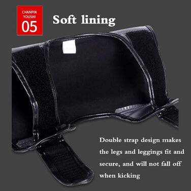 Захисники гомілок для Муай Тай, кікбоксингу та інших єдиноборств, унісекс, з захистом зап'ястя, чорні