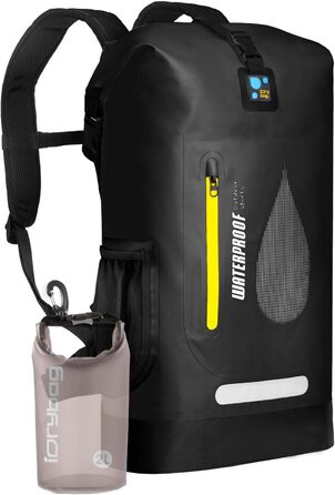 Водонепроникний рюкзак IDRYBAG 30L, PVC, для каякінгу, кану, кемпінгу, туризму (Чорний)