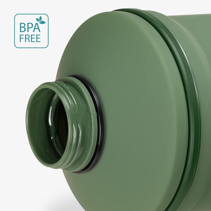 Спортивна пляшка Navaris 2,2 л для води, BPA-free, міцна, з ручкою, зелена, для фітнесу та тренувань