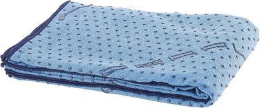 PEARL Sports Yogatuch: Рушник для йоги 2-в-1 з мікрофібри та підкладкою (для килимка для гімнастики, блакитний)