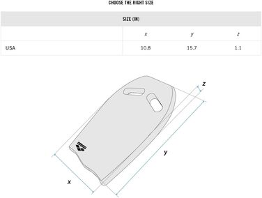 Плавальна дошка arena Kickboard для басейну, EVA, 39x30 см, рожева, з отворами для хвату, тренувальний інвентар, без ПВХ