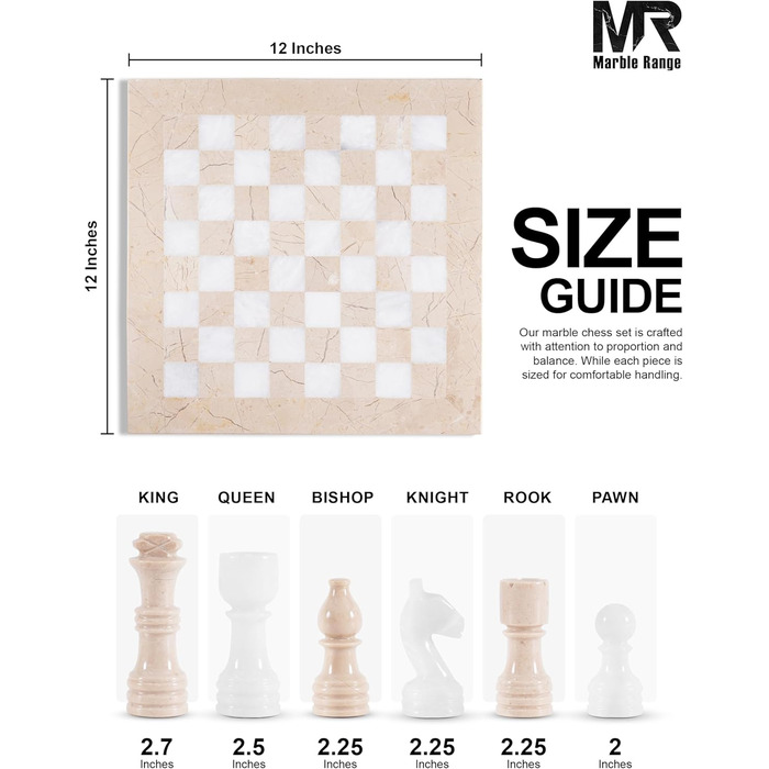 Шаховий набір з мармуру для дорослих, ручної роботи, 32 фігури, 2 додаткові королеви, коробка для зберігання, розкішна подорожна гра, елегантний подарунок для дому (Кораловий & Темно-коричневий) (Верона & Білий)