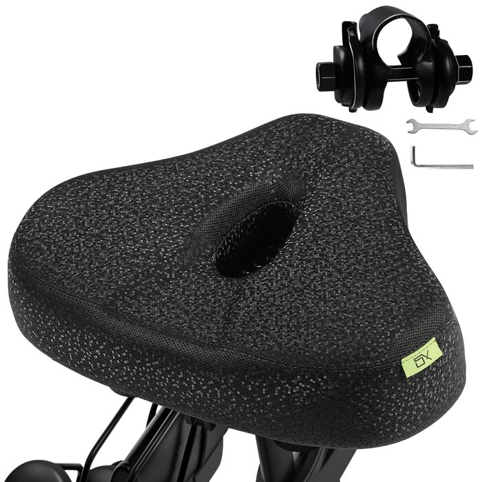 Зручний велосипедний сідло Oversize для чоловіків та жінок, 24 см, Memory Foam, вологостійке, для Peloton, фітнесу, електровелосипедів та міських велосипедів