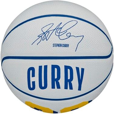 Баскетбольний м'яч Wilson NBA Player Icon для вулиці, розмір 7 (74,9 см) та міні розмір 3, Golden State Warriors
