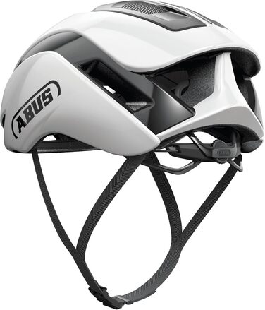 Велосипедний шолом ABUS Gamechanger 2.0 L (57-61 см), аеродинамічний, білий глянцевий, для шосейного велоспорту, високоефективний