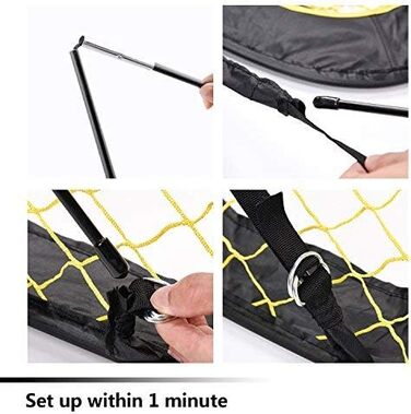 Дитячі футбольні ворота PodiuMax 2-в-1, розкладні, для гри в саду та в приміщенні, 120x80x80 см