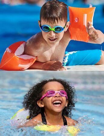 Дитячі окуляри для плавання, 2 шт. Окуляри для плавання для малюків, дітей та підлітків. Не запотівають, не пропускають воду, чіткий огляд. Дитячі окуляри для плавання від 3 до 12 років