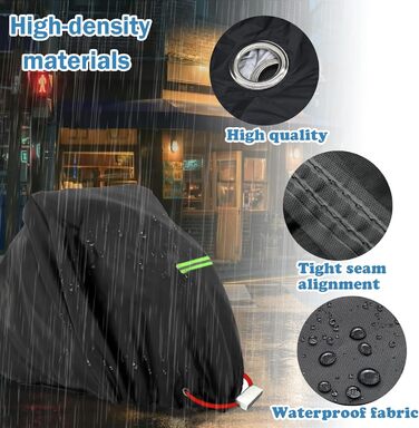 Водонепроникний чохол для мотоцикла та скутера XXXL, захисна накривна тканина 420D Oxford для вулиці, 265x105x133 см