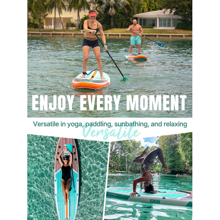 Надувне SUP-борд Niphean Stand Up Paddle Board з сидінням та аксесуарами, 320 см, для 2 осіб, 200 кг, для будь-якого рівня підготовки