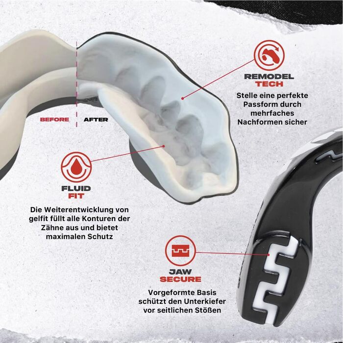 Захисна капа SAFEJAWZ Sport: для дорослих та дітей. Підходить для контактних видів спорту: регбі, ММА, бойові мистецтва, кікбоксинг, джудо, хокей, бокс. Чорний Fangz