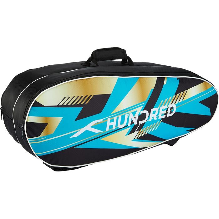 Сумка для бадмінтону та тенісу Hundred Debut 6 в 1, велика, червона - поліестер, 3 відділення, ручка, плечові ремені