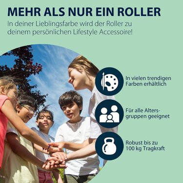 Самокат HUDORA BigWheel Pure алюмінієвий, складаний, до 100 кг, з підніжкою, для дорослих і підлітків