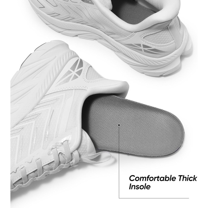 Чоловічі кросівки для бігу ALLSWIFIT: зручні, дихаючі, з антиковзкою підошвою, стильні спортивні взуття для фітнесу, розмір 46 EU, білі