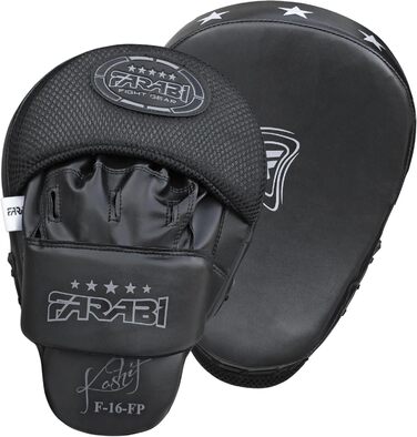 Боксерські мішені Farabi Sports Box Pratzen - чорні боксерські подушки для ударів, Муай Тай, тренування