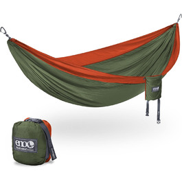 Гамак для кемпінгу ENO DoubleNest, Olive/Orange (для 1-2 осіб)