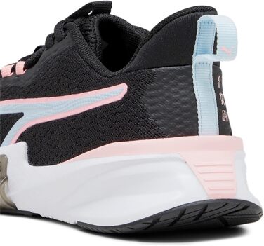 Жіночі футбольні бутси PUMA PWRFRAME TR 2 WN's (41 EU, чорний, корал, блакитний, білий)