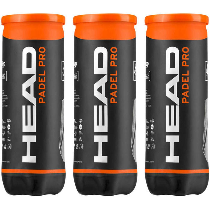 Пінний спрей для падел-тенісу Padel Pro, 3 шт., унісекс, дорослі, жовтий, розмір M