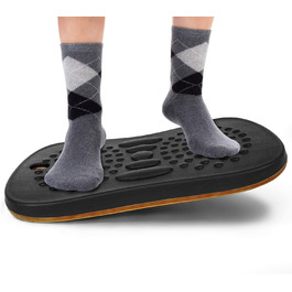 Балансувальна дошка Wobble Yes4All для столу: антифатигова платформа, килимок для офісу, масажний ролер