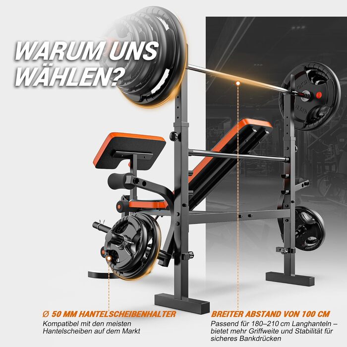 Регульована лава для тренажерів XDDIAS 6-в-1: жимовая, для присідань, з пулом для згинання рук та тренажером для ніг. Макс. вага: 350 кг. Оновлена версія