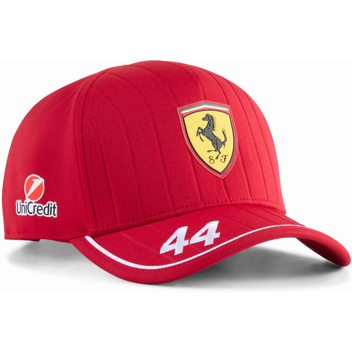 Кепка PUMA Scuderia Ferrari F1 2025 з автографом Льюїса Гамільтона, червона, універсальний розмір