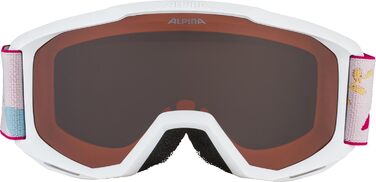 Дитячі лижні окуляри ALPINA Piney, унісекс, білий матовий, універсальний розмір, для катання на лижах та сноуборді