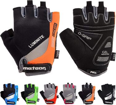 Рукавички велосипедні Meteor Radhandschuhe MTB Gel GX31 Green для чоловіків, жінок та дітей. Велосипедні рукавички для гірського велосипеда, катання, даунхілу та хайкінгу.