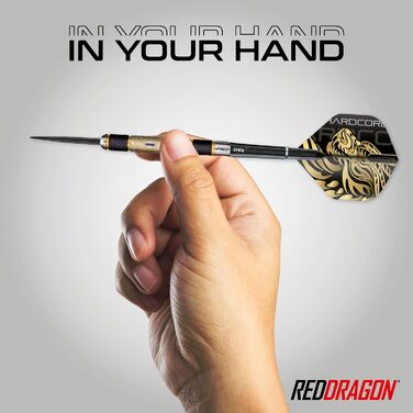 Професійні дротики RED DRAGON Golden Eye 24 г з оперенням і стрижнями для дартсу