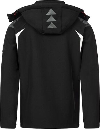 Чоловіча куртка Softshell Geographical Norway Outdoor — водовідштовхуюча функціональна куртка та шапка Beanie urbandreamz, чорна, розмір XXL