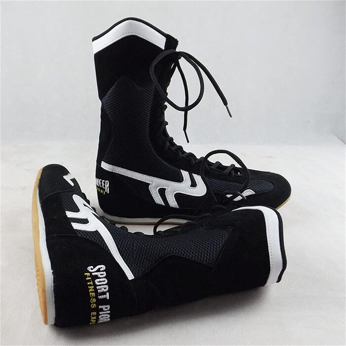 Жіночі боксерські кросівки High Top для кікбоксингу та боротьби, чорні, 38 EU