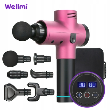 Перкусійний масажер WELLMI MG02PRO Pink — масажний пістолет для спини та всього тіла