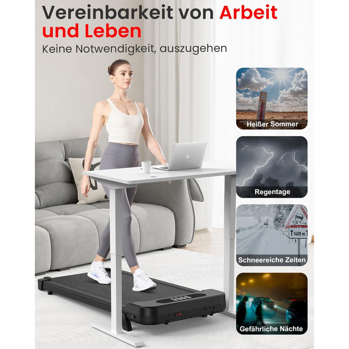 Бігова доріжка Walking Pad для дому HomeFitnessCode: електричний біговий килимок з нахилом, 1-8 км/год, чорний