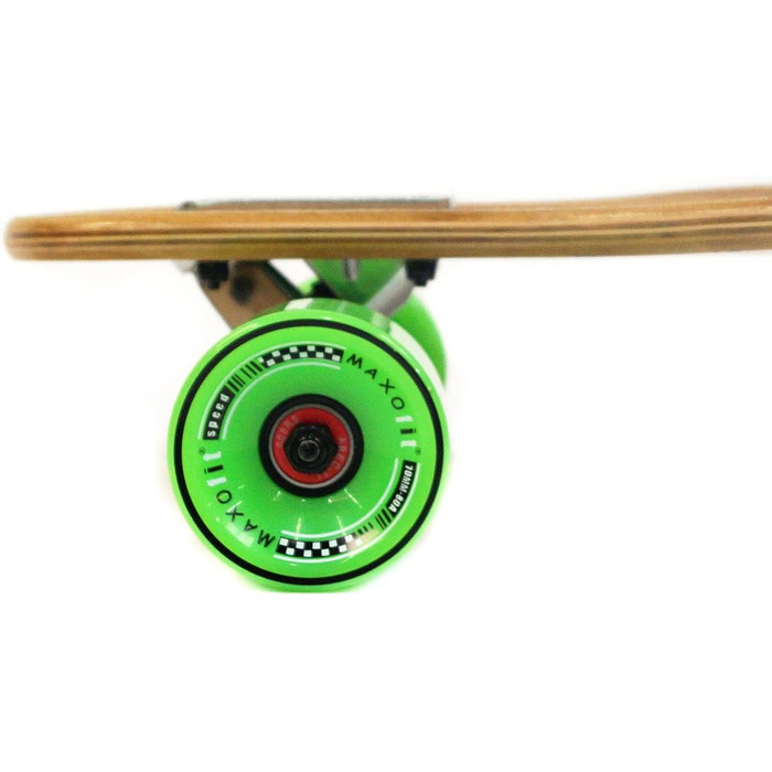 Лонгборд MAXOfit Deluxe GeoLines 107 см, бамбук/клен, 7 шарів, Drop Through, ABEC11