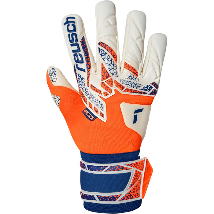 Воротарські рукавиці Reusch Profi Attrakt Gold X NC (10.5) - професійні, для тренувань та ігор на траві та штучних покриттях, помаранчево-сині