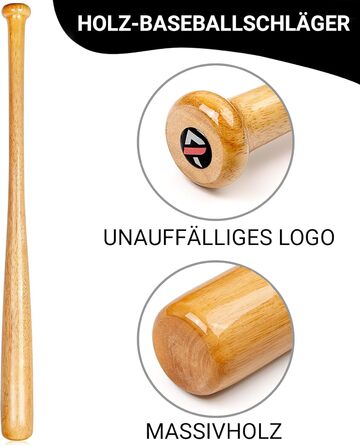 Біта для бейсболу Redfield з масиву екологічного дерева, 76 см, 2 кольори