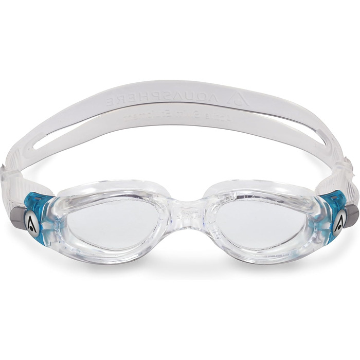 Окуляри для плавання AQUASPHERE Kaiman Compact унісекс, прозорі, з бірюзовими лінзами