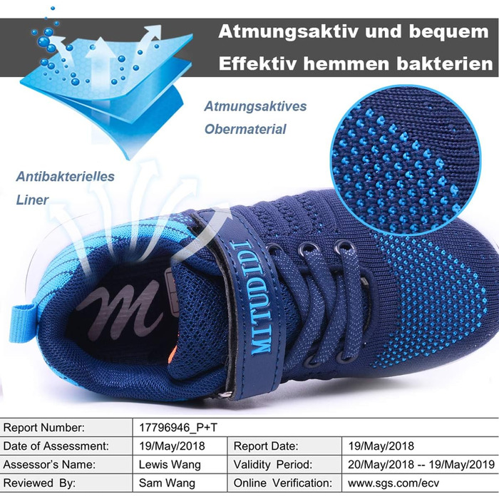 Дитячі кросівки для хлопчиків та дівчаток, спортивні, легкі, дихаючі, для бігу та фітнесу, унісекс, блакитні, 26EU