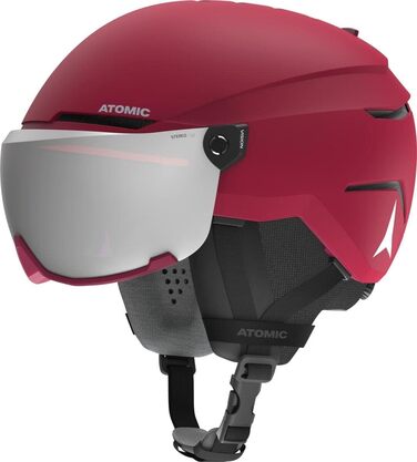 Гірськолижний шолом ATOMIC Savor Visor Stereo з візором, максимальне поглинання ударів, вентиляція Aircon, дзеркальне покриття, розмір 59-63, світло-фіолетовий