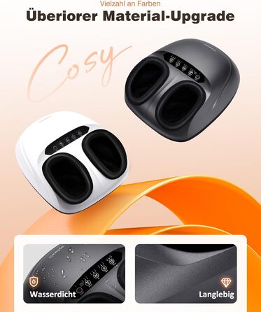 Масажер для ніг KNQZE Shiatsu з підігрівом, для фасціїту та зняття болю (сірий)