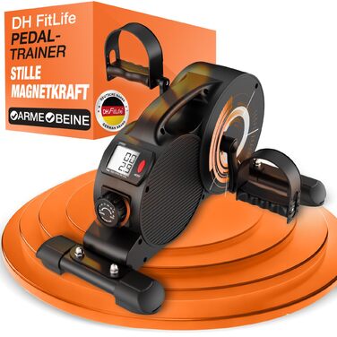 Магнітний педальний тренажер DH FitLife 2026 для дому та реабілітації, міні-велосипед з дисплеєм, 16 рівнів навантаження, для літніх людей, до 220 кг