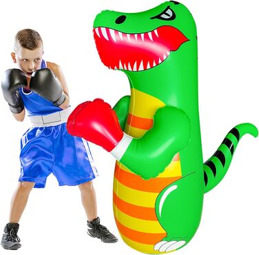Дитячий боксерський мішок з підставкою, боксерський мішок для кікбоксингу, надувний мішок-манекен, іграшки Cool Fun Toys, динозавр, для хлопчиків, спорт, подарунок, активний відпочинок