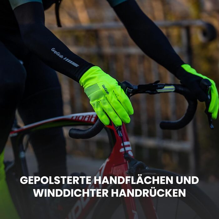 GripGrab Ride Winter - зимові велосипедні рукавички, теплі, вітронепроникні, жовті, Hi-Vis Classic