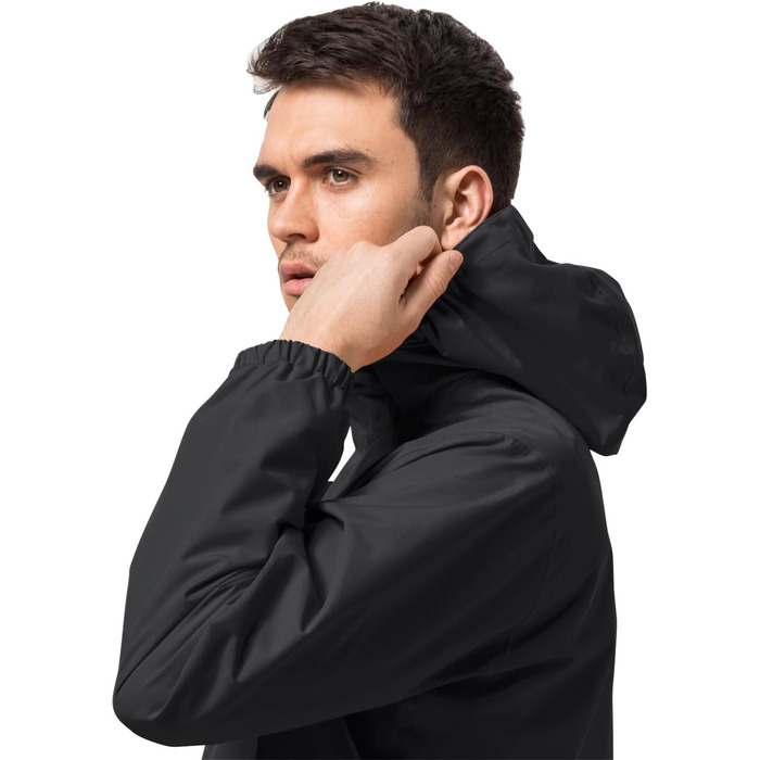 Чоловіча мембранна куртка Jack Wolfskin Stormy Point 2L, чорна, розмір L