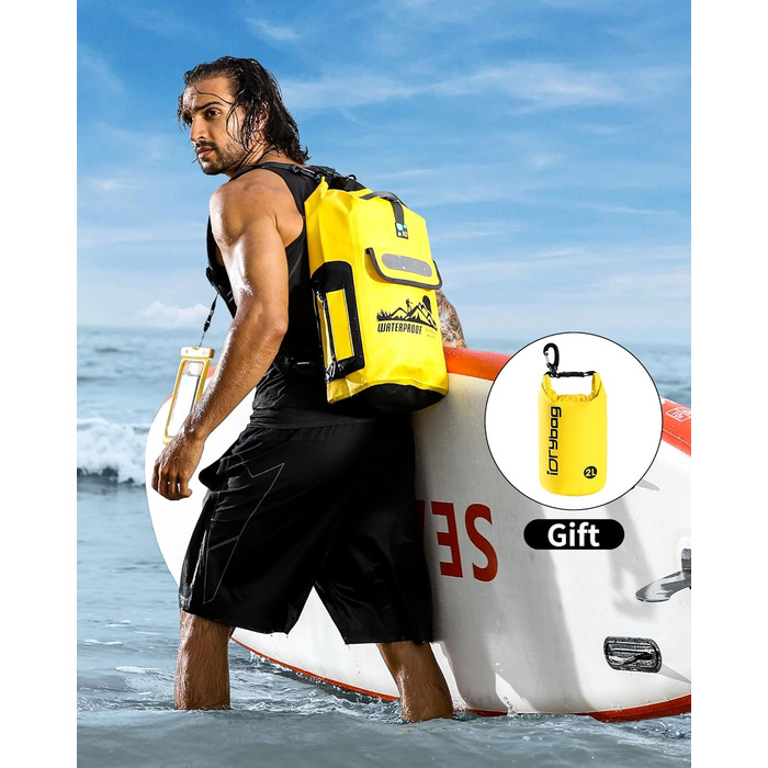 Водонепроникний рюкзак IDRYBAG Dry Bag 20L/30L/40L - плавучий, жовтий