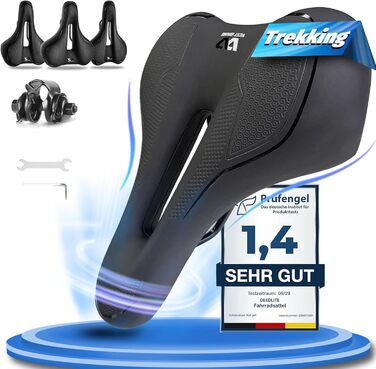 Deedlite велосипедне сідло Premium Universal Pro 3.0 – ортопедичне м'яке сідло з піною Memory Foam для комфортної безболісної їзди, універсальне для міських, трекінгових і гірських велосипедів
