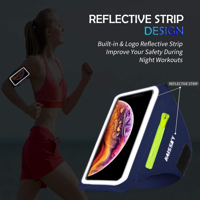 Спортивний браслет для телефону Guzack: універсальний, для бігу, до 6.9' (iPhone, Samsung, Huawei, Xiaomi)