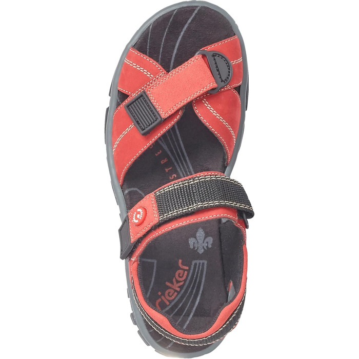 Жіночі сандалії Rieker 68851, класична модель, червоний колір, розмір 39 EU