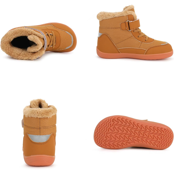 Дитячі зимові балетки для хлопчиків та дівчаток. Зимові черевики, теплі, з підкладкою, для активного відпочинку, трекінгу та піших прогулянок. Легкі, антиковзкі зимові черевики, розмір EU25-36, оливковий (колір хакі).