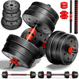 Набір гантелей 2 в 1 Hanteln Set 15-30 кг: регульовані гантелі, штанга та гантелі зі з'єднанням