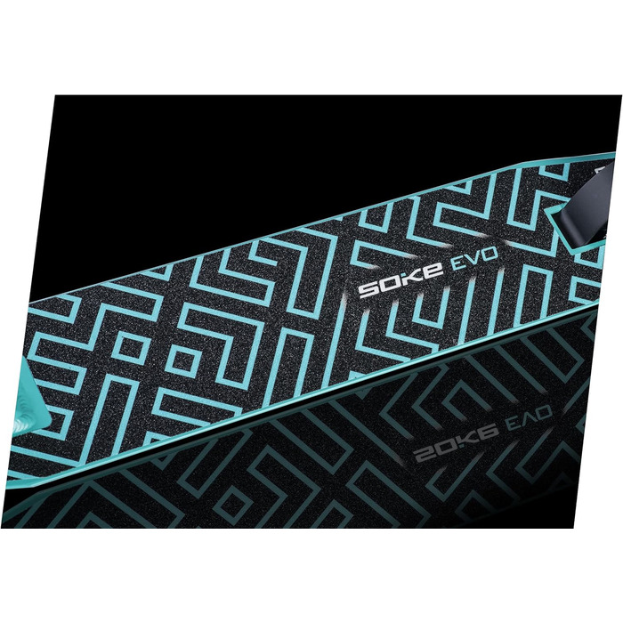 SOKE Evo: Скутер для екстремального катання в скейтпарку – ABEC-9 підшипники з вуглецевого волокна, сталеві, PU-колеса 88A, Y-образний кермо з TPR-покриттям, алюмінієва дека (чорний/синій)